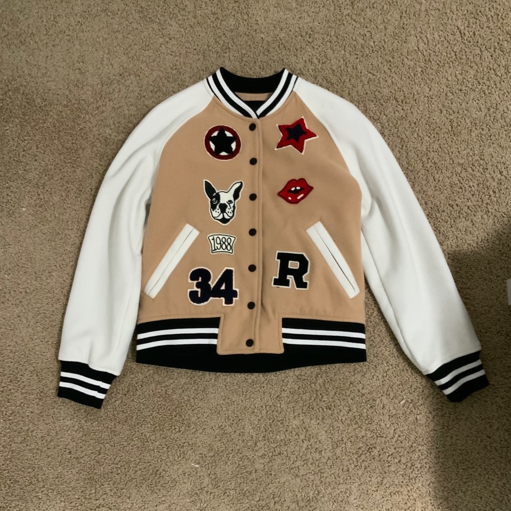 Patched letterman’s jacket